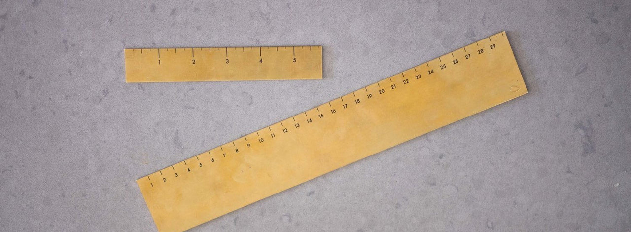 Rule - minimal brass ruler