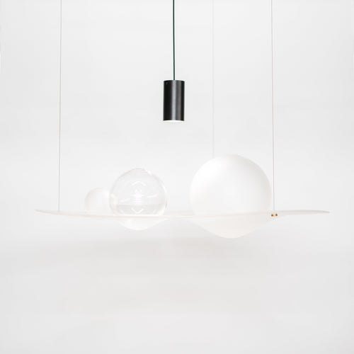 Richard Clarkson Studio Gravity Well Chandelier Clear & Frosted