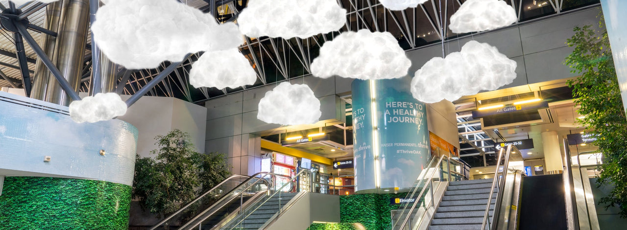 Recent Project: Clouds Installation in Oakland Airport for Kaiser Permanente, Campbell Ewald